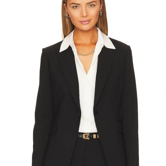 REVOLVE X THEORY Etiennette Blazer Size: 4, like new condition, in Black - Picture 1 of 11